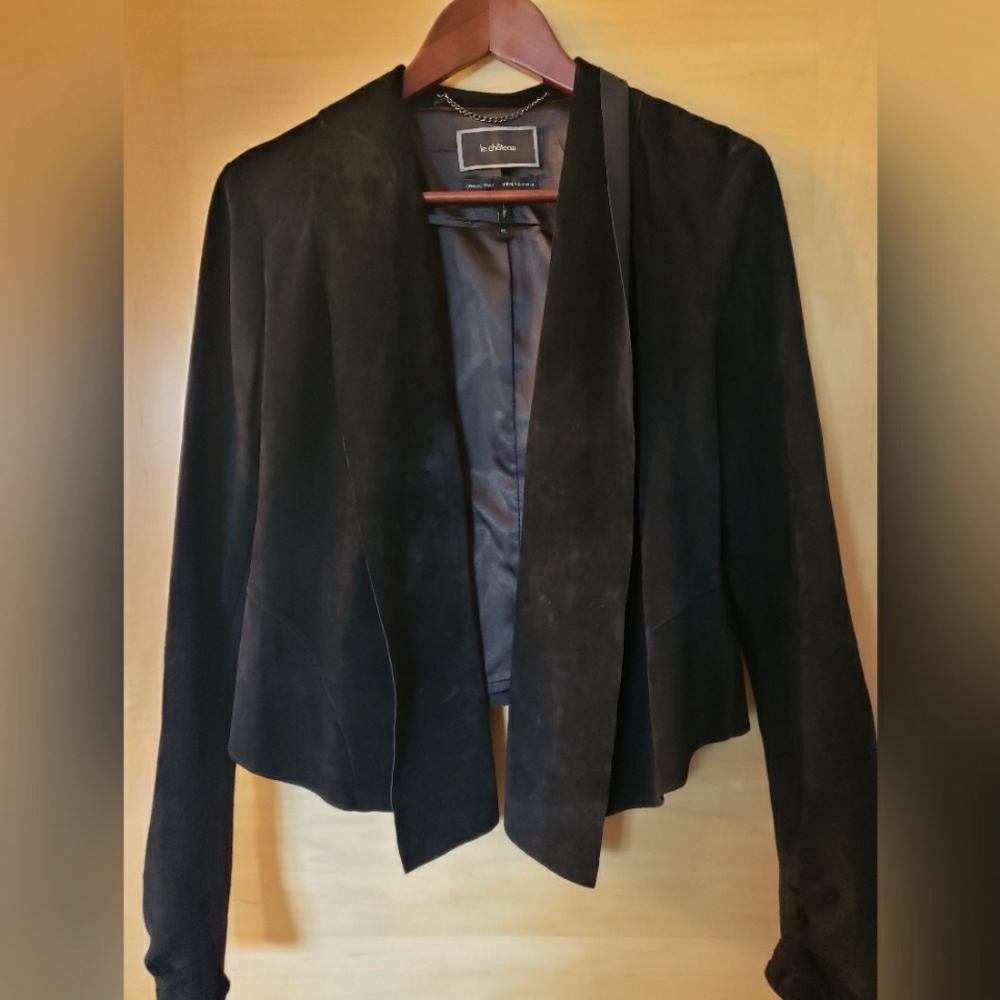 Black Suede Cropped Jacket